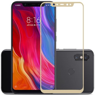 Защитное стекло 5D (на весь экран) с цветной рамкой для Xiaomi Redmi Note 6 — eCase