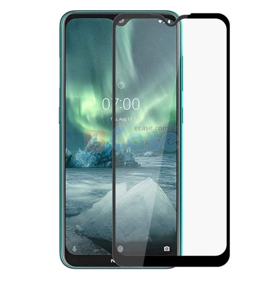 Захисне скло 5D (на весь екран) з кольоровою рамкою для Nokia C21 фото 1 — eCase