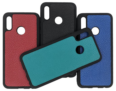 ТПУ накладка для Huawei P Smart 2019 "Cover Flotar" (зі вставкою з натуральної шкіри) — eCase