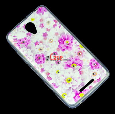ТПУ накладка Rhinestones з малюнком для Lenovo A2020 Vibe C — eCase