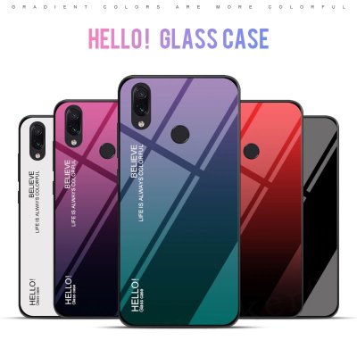Накладка TPU + Glass Colorful для Xiaomi Redmi Note 7 — eCase