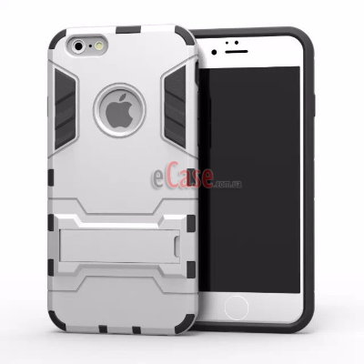 Ударопрочная накладка с ТПУ бампером для iPhone 6 / 6S (c подставкой) — eCase
