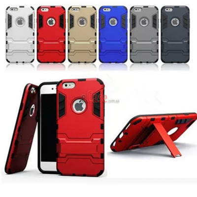 Ударопрочная накладка с ТПУ бампером для iPhone 6 / 6S (c подставкой) — eCase