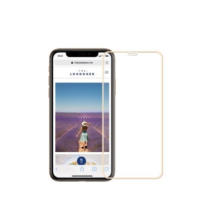 Захисне скло 5D (на весь екран) з кольоровою рамкою для iPhone XR — eCase