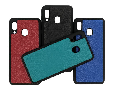 ТПУ накладка для Samsung A305F Galaxy A30 "Cover Flotar" (зі вставкою з натуральної шкіри) — eCase