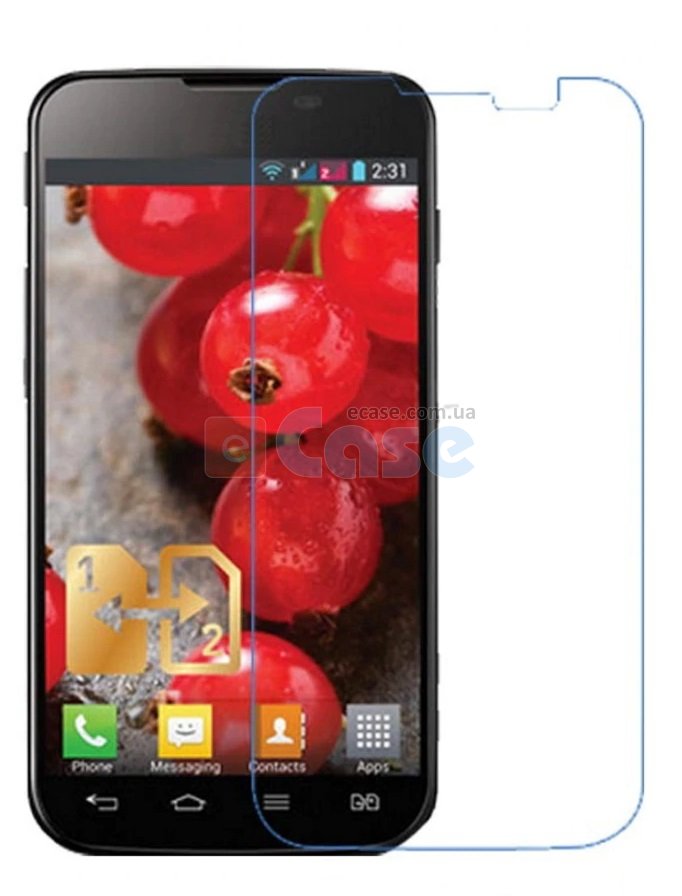 Защитная пленка на экран для LG E455 Optimus L5 II Dual (ультрапрозрачная) фото 1 — eCase