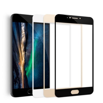 Защитное стекло 5D (на весь экран) с цветной рамкой для Meizu M6 Note — eCase