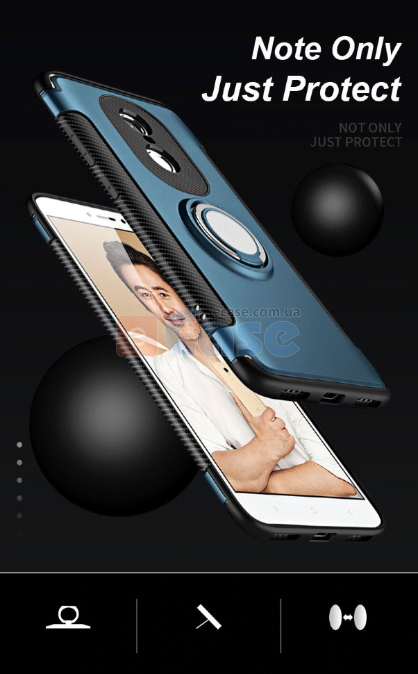 TPU+PC чехол Strips Ring для Xiaomi Redmi Note 4X фото 1 — eCase