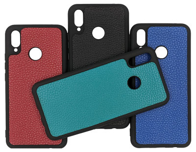 ТПУ накладка для Huawei P Smart Plus "Cover Flotar" (зі вставкою з натуральної шкіри) — eCase