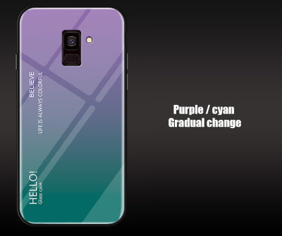 Накладка TPU + Glass Colorful для Samsung J810 Galaxy J8 2018 — eCase