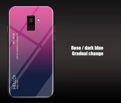 Накладка TPU + Glass Colorful для Samsung J810 Galaxy J8 2018 — eCase
