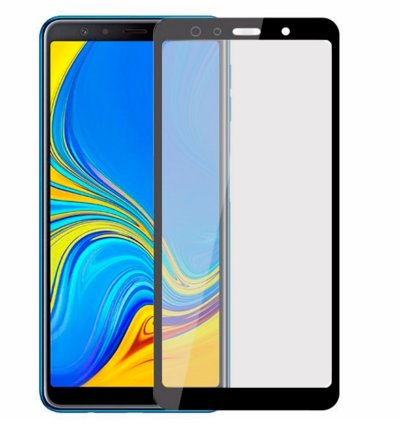 Захисне скло Matte (матове) з рамкою для Samsung A750 Galaxy A7 2018 — eCase