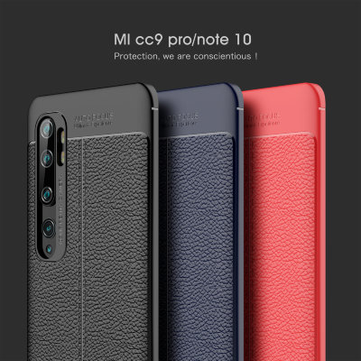 ТПУ накладка Leather для Xiaomi Mi Note 10 — eCase