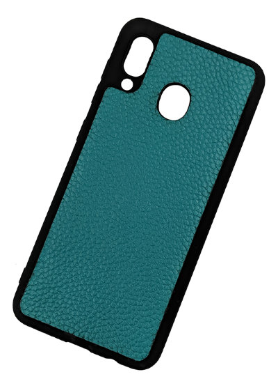 ТПУ накладка для Samsung A405F Galaxy A40 "Cover Flotar" (зі вставкою з натуральної шкіри) — eCase