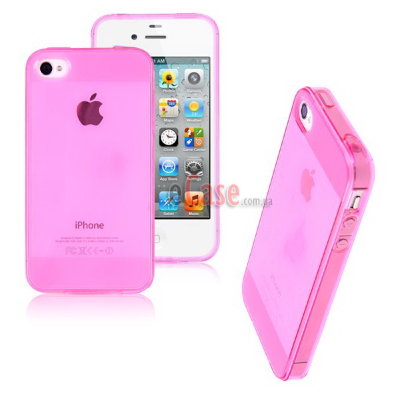 TPU накладка для iPhone 4 / 4S (матовый, однотонный) — eCase
