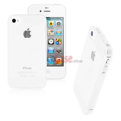 TPU накладка для iPhone 4 / 4S (матовый, однотонный) — eCase
