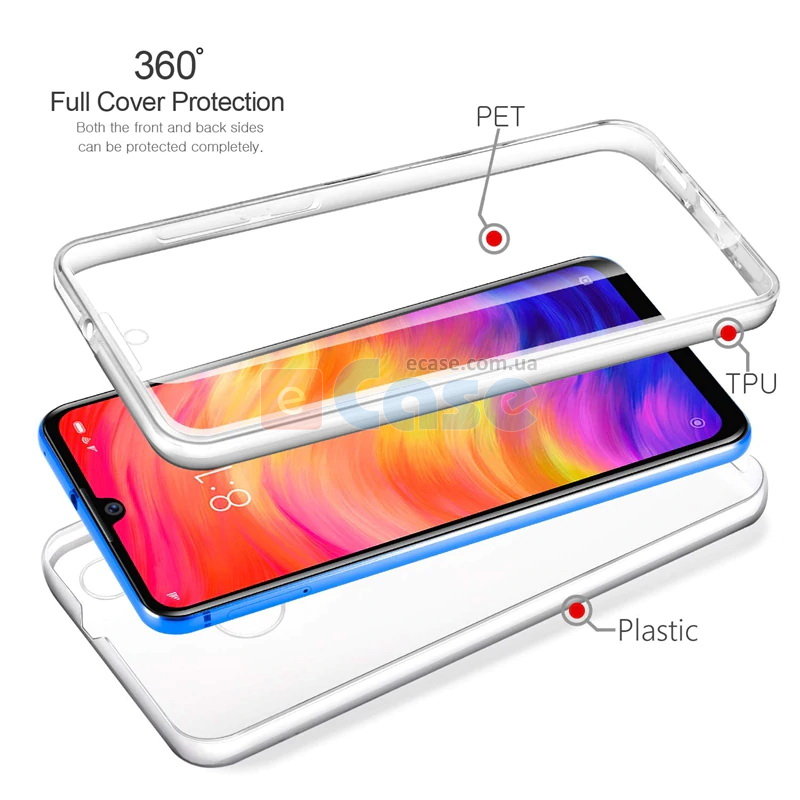 Прозора TPU+PC накладка 360 градусів для Xiaomi Redmi 7 фото 1 — eCase