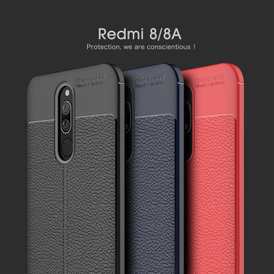 ТПУ накладка Leather для Xiaomi Redmi 8 — eCase
