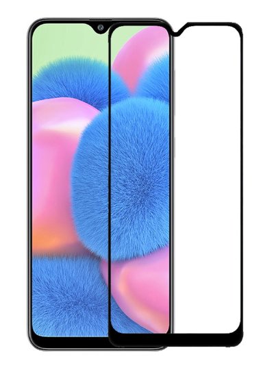 Захисне скло 4D Full-screen з кольоровою рамкою для Samsung Galaxy M30s (M307F) — eCase