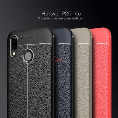 ТПУ накладка Leather для Huawei P20 Lite — eCase