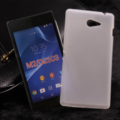 TPU накладка для Sony Xperia M2 (D2305) (матовый, однотонный) — eCase