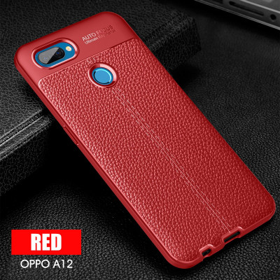 ТПУ накладка Leather для Oppo A12 — eCase