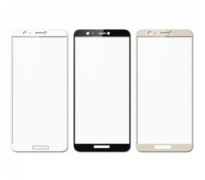 Захисне скло 5D (на весь екран) з кольоровою рамкою для Huawei P Smart — eCase