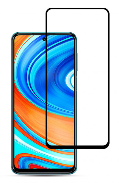 Захисне скло 5D (на весь екран) з кольоровою рамкою для Xiaomi Redmi Note 10 Pro Max — eCase