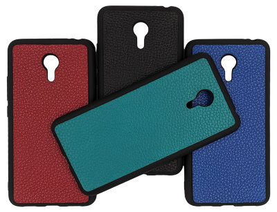 ТПУ накладка для Meizu M3 Note &quot;Cover Flotar&quot; (с вставкой из натуральной кожи) — eCase