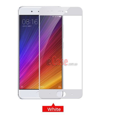 Захисне скло для Xiaomi Mi5S (Tempered Glass Frame 2,5 D) з рамкою &mdash; eCase