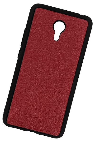 ТПУ накладка для Meizu M5S "Cover Flotar" (зі вставкою з натуральної шкіри) — eCase