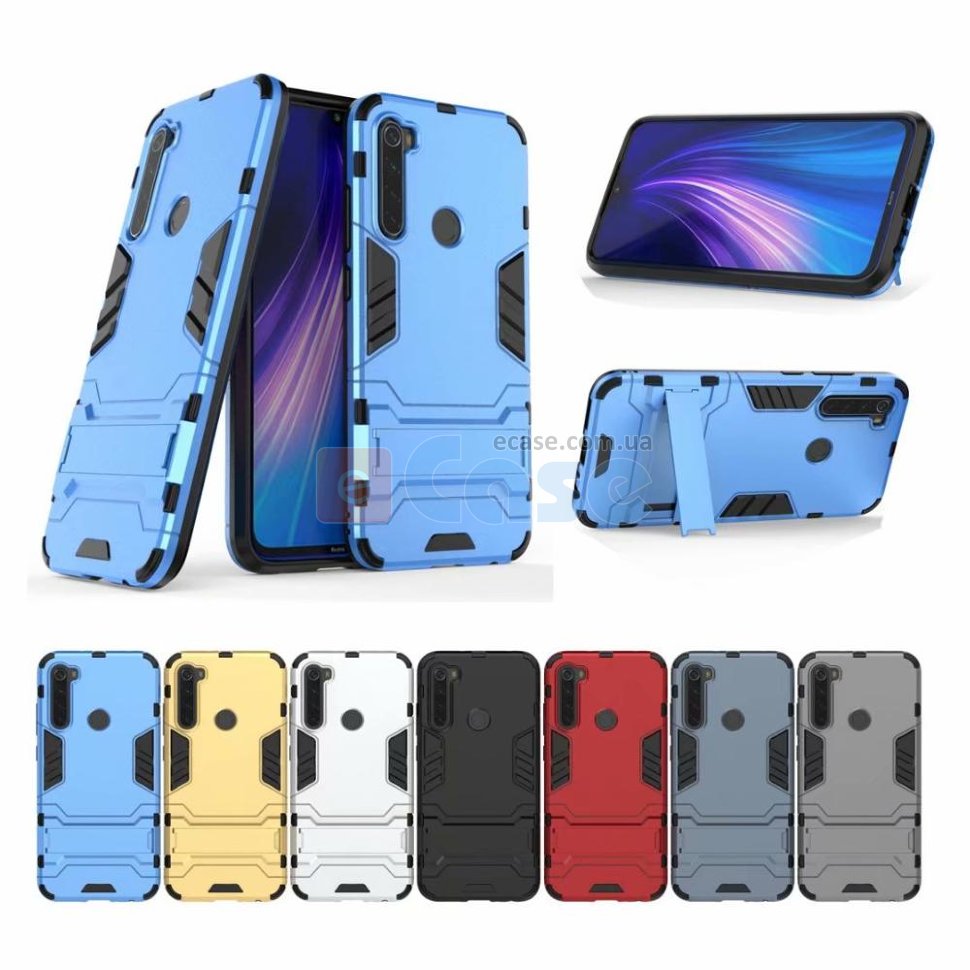 Ударопрочная накладка с ТПУ бампером для Xiaomi Redmi Note 8 (c подставкой) фото 1 — eCase