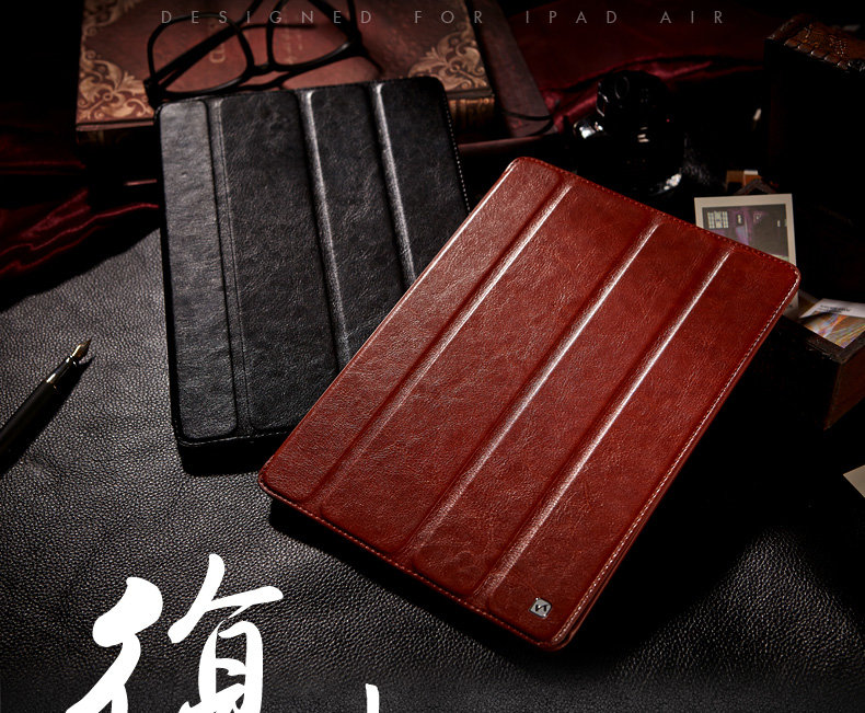 Шкіряний чохол для iPad Air HOCO Crystal series (чорний) фото 1 — eCase