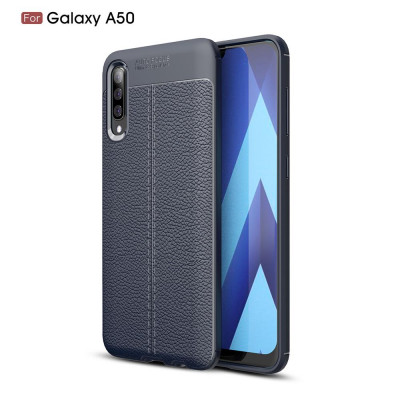 ТПУ накладка Leather для Samsung Galaxy A50s A507F — eCase