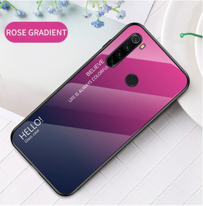 Накладка TPU + Glass Colorful для Xiaomi Redmi Note 8 2021 — eCase