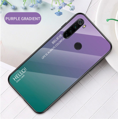 Накладка TPU + Glass Colorful для Xiaomi Redmi Note 8 2021 — eCase