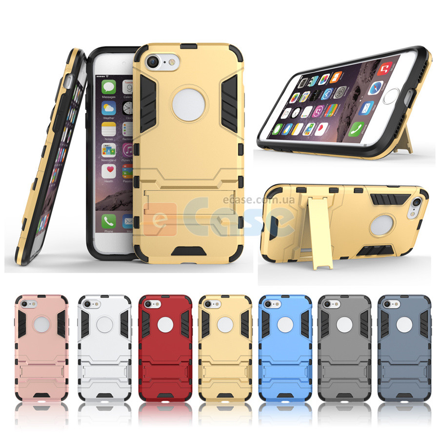 Ударопрочная накладка с ТПУ бампером для iPhone 8 (c подставкой) фото 1 — eCase