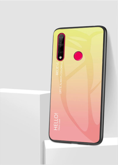 Накладка TPU + Glass Colorful для Huawei Y6p — eCase
