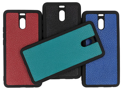 ТПУ накладка для Meizu M6 Note &quot;Cover Flotar&quot; (с вставкой из натуральной кожи) — eCase
