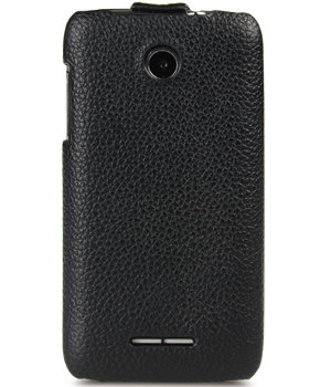 Шкіряна накладка Melkco Snap Type для Lenovo A390 (чорний) фото 1 — eCase