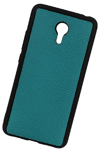 ТПУ накладка для Meizu M6S "Cover Flotar" (зі вставкою з натуральної шкіри) — eCase