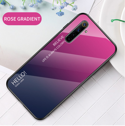 Накладка TPU + Glass Colorful для Realme C3 &mdash; eCase