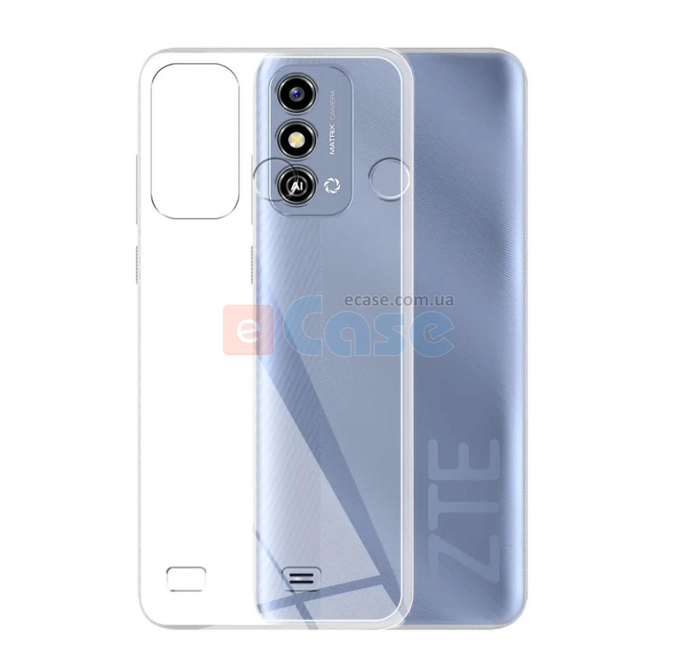 Силиконовый чехол для ZTE Blade A53 (Crystal Clear) фото 1 — eCase