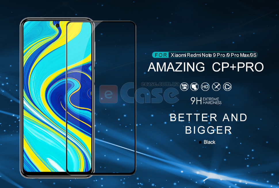 Захисне скло Nillkin (CP+PRO) для Xiaomi Redmi Note 9S фото 1 — eCase