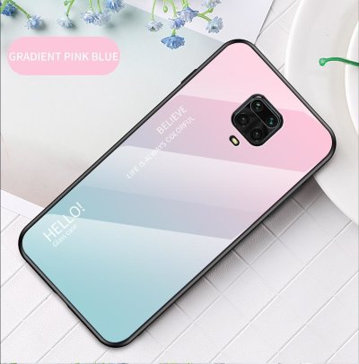Накладка TPU + Glass Colorful для Xiaomi Redmi Note 9 Pro — eCase