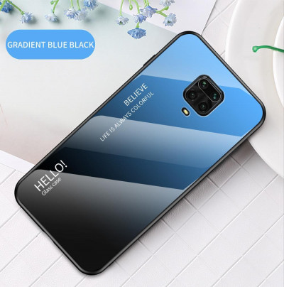 Накладка TPU + Glass Colorful для Xiaomi Redmi Note 9 Pro — eCase