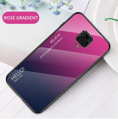 Накладка TPU + Glass Colorful для Xiaomi Redmi Note 9S — eCase