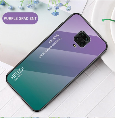 Накладка TPU + Glass Colorful для Xiaomi Redmi Note 9 Pro Max — eCase