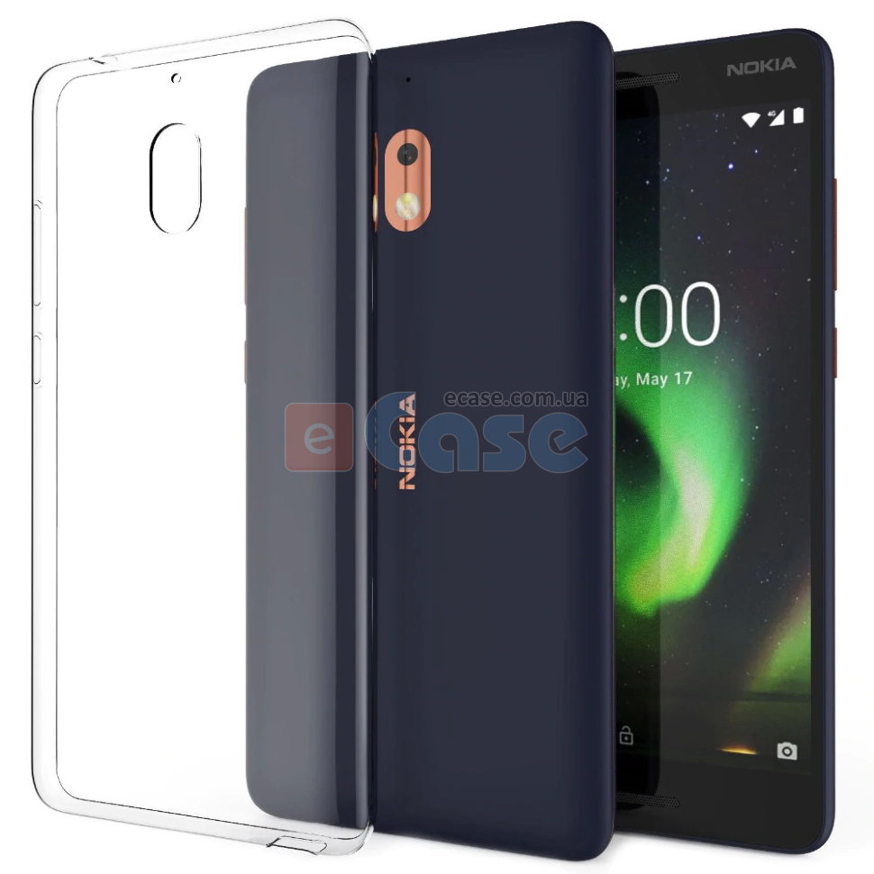Прозрачная ТПУ накладка для Nokia 2.1 (Crystal Clear) фото 1 — eCase
