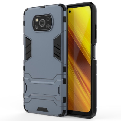 Защитный чехол с ТПУ бампером для Xiaomi Poco X3 (c подставкой) — eCase